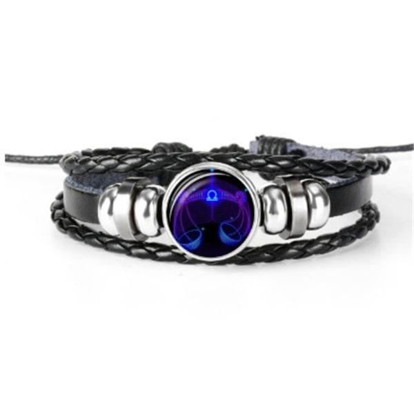 Zodiac Constellation Bracelet Braided Design Bracelet For Men Women Kids - Velora
