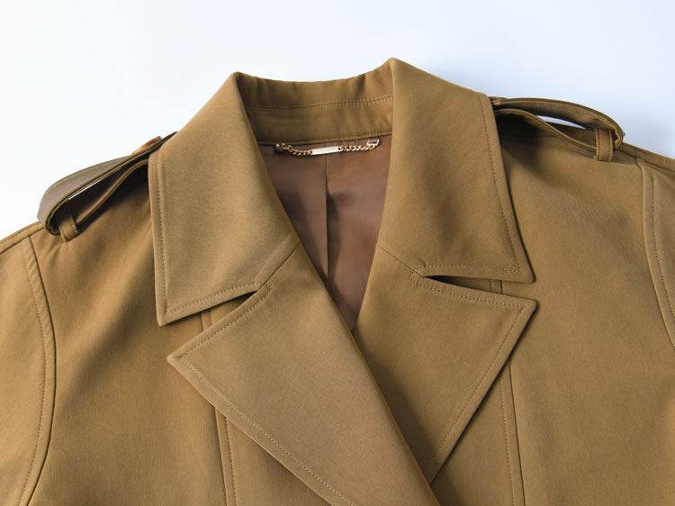 New Casual Elegant Elegant Short Trench Coat Women - Velora
