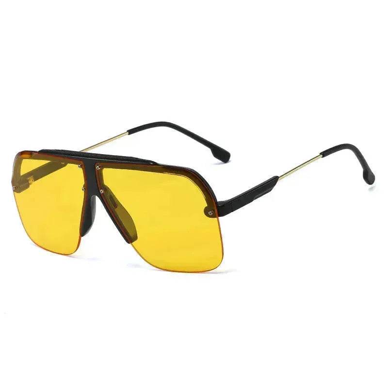 Premium Rimless Oversized Aviator Sunglasses for Women, PC Lens UV Protection Women’s Shade - Velora