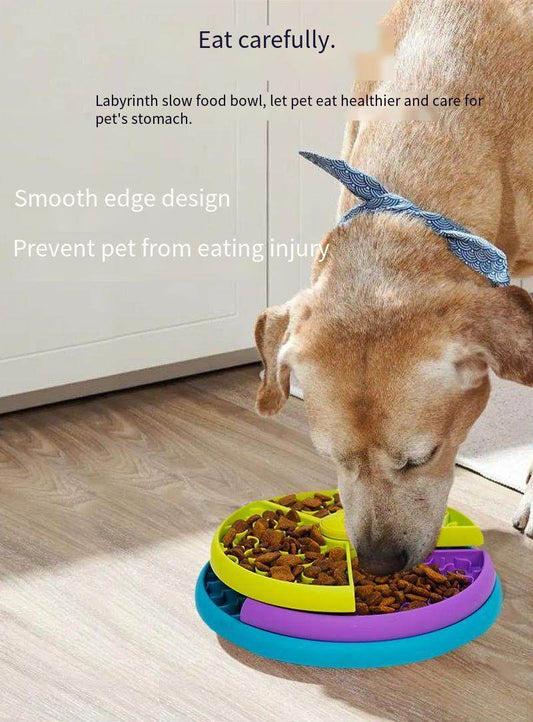 3 Layer Pet Dog Slow Feeder Bowl Anti Choking Puzzle feeder for Dog - Velora