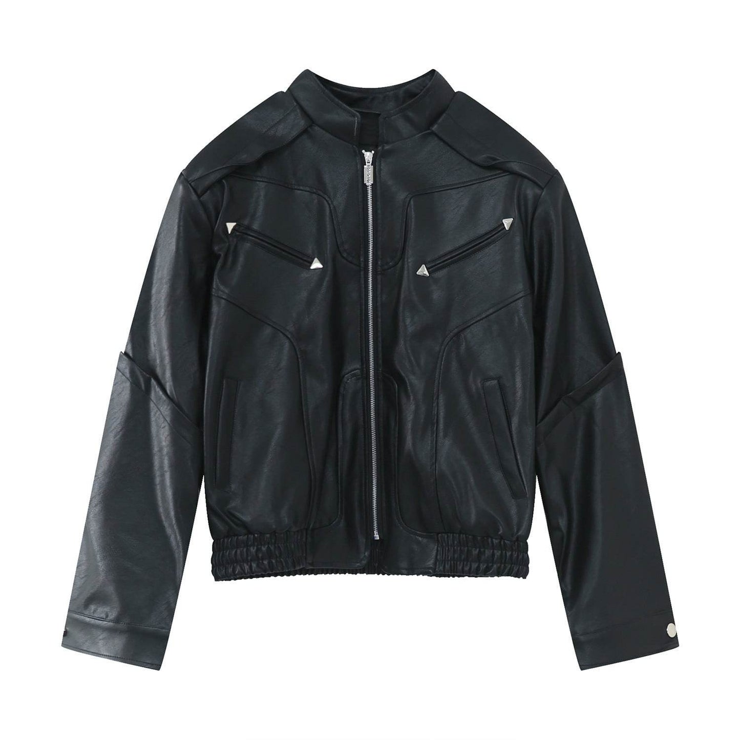 Men's High-grade Short Motorcycle Leather Coat - Velora