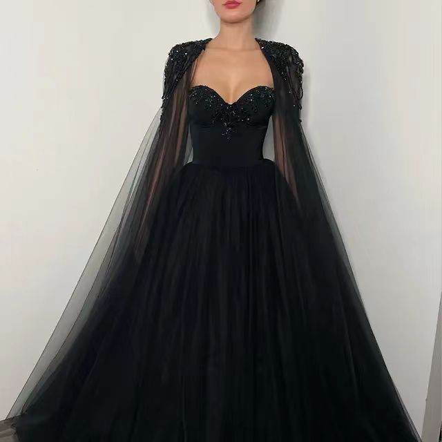 Black Evening Gown Daily Style - Velora