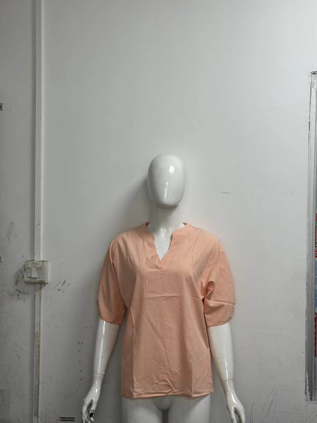Summer Short-sleeved Chiffon Shirt New V-neck Shirt Women's Casual Versatile Clothing - Velora