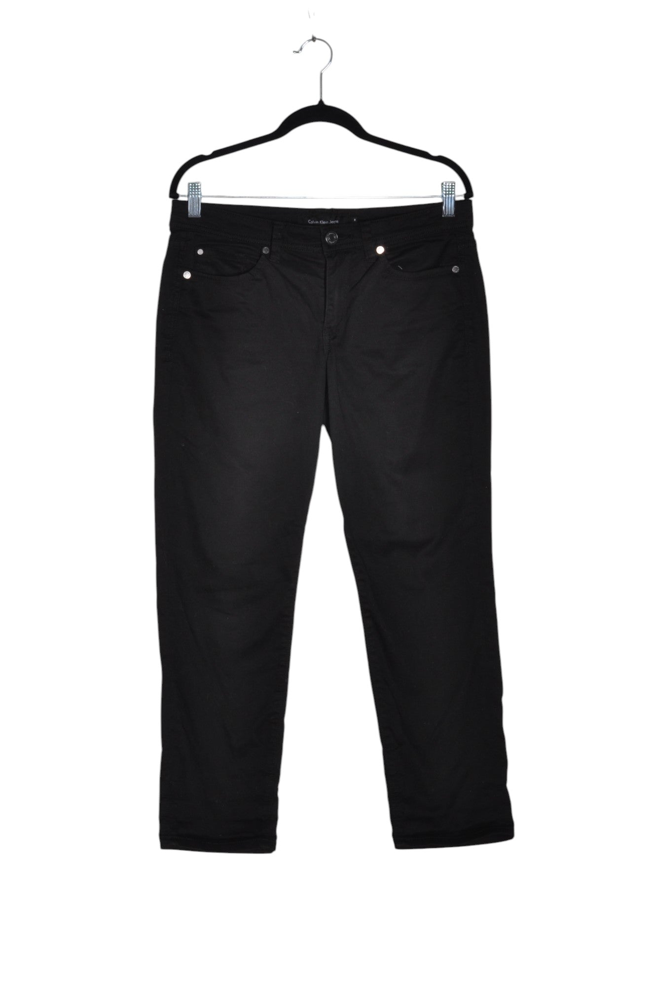 CALVIN KLEIN Women Straight-Legged Jeans Regular fit in Black - 8 - Velora
