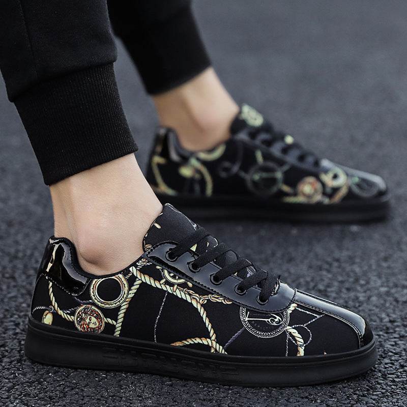 Low Cut Casual Sneakers Printed Breathable Men's Shoes - Velora