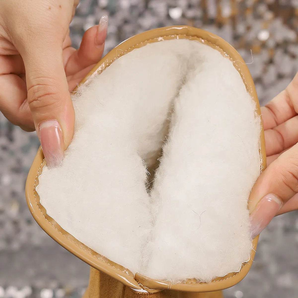 Women's Snow Boots Winter Warm Non-slip Flat Mid-calf Boot Plus Velvet And Thickened Cotton Shoes - Velora