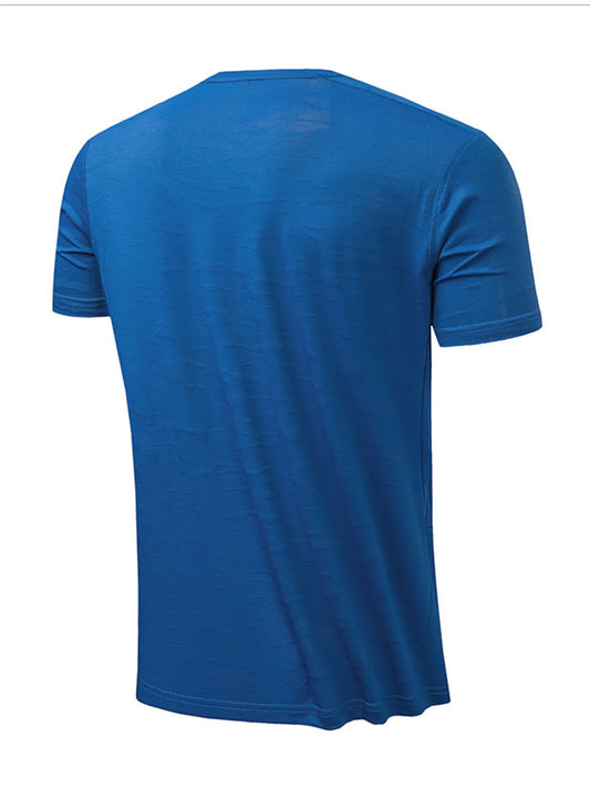 Men's Plus Size Round Neck Short Sleeve Active T-Shirt - Velora