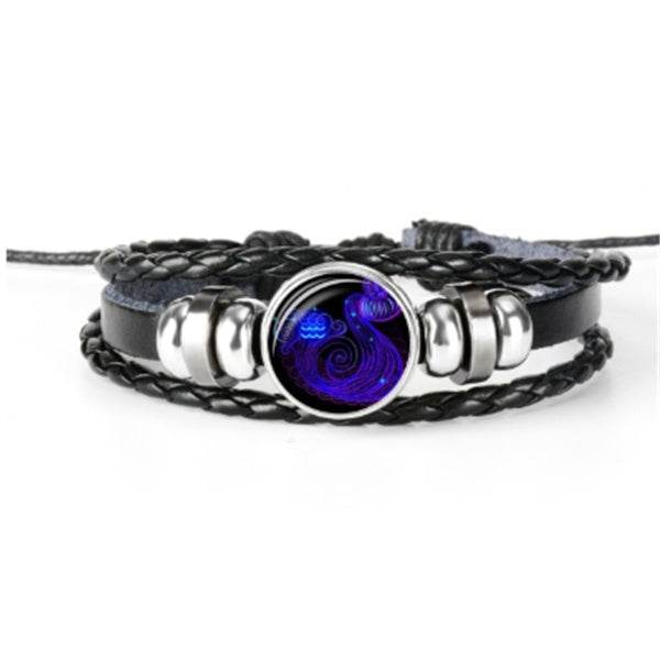 Zodiac Constellation Bracelet Braided Design Bracelet For Men Women Kids - Velora