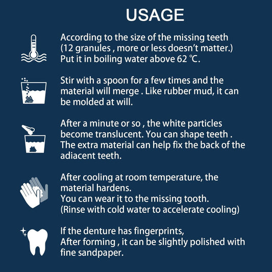 Denture Decorative Teether Set, Halloween Vampire Makeup Dress Up Fake Tooth Glue Teeth Props - Velora