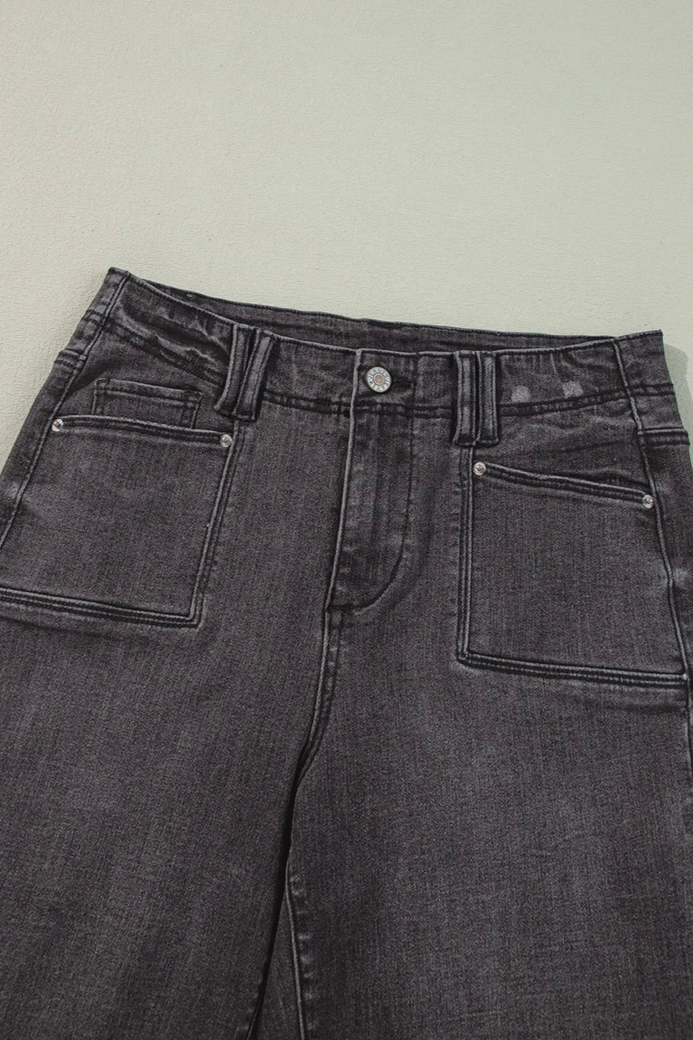 High-Waisted Wide-Leg Vintage Wash Jeans - Velora