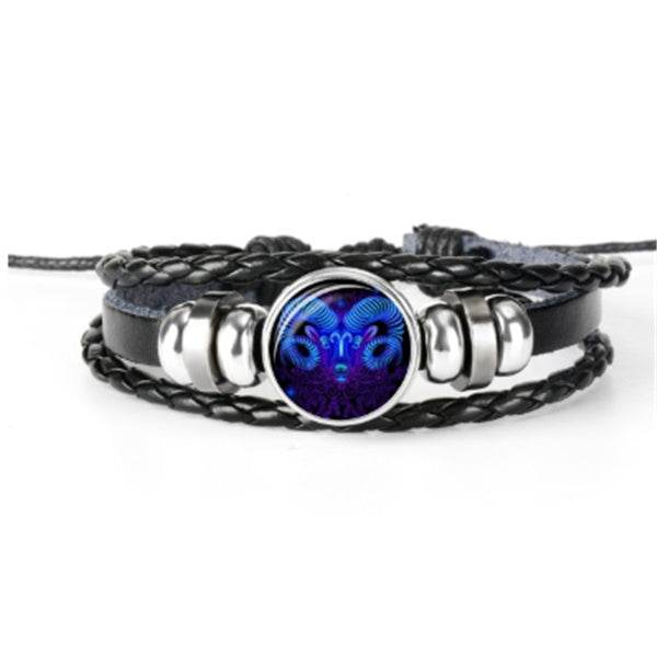 Zodiac Constellation Bracelet Braided Design Bracelet For Men Women Kids - Velora