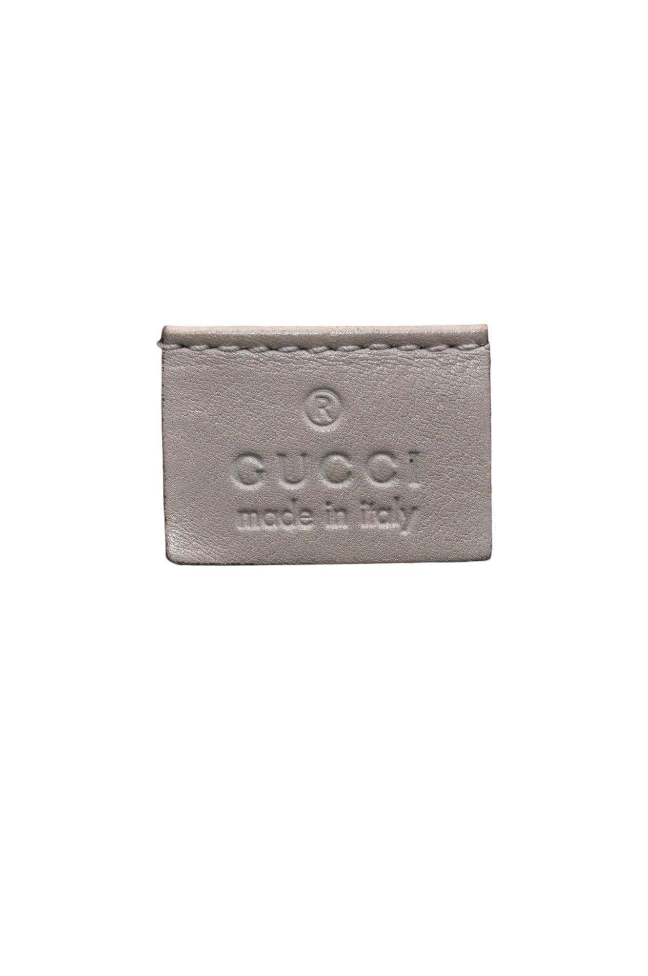 GUCCI Princy Guccissima GG Leather Shoulder Bag 162882 White 7406K - Velora