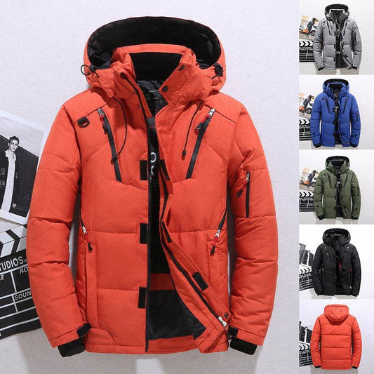 Outdoor Windproof Hooded Jacket Leisure Sports Coat With Pockets Warm Mens Clothing - Velora