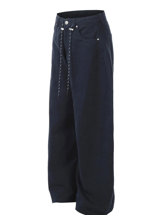 Men's Wide Leg Drawstring Cargo Pants - Velora