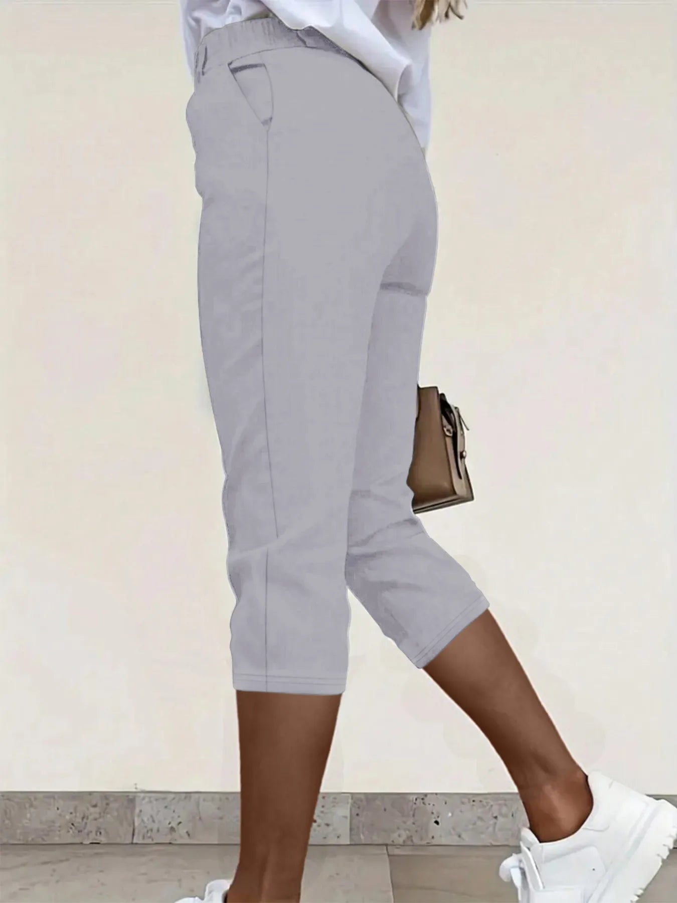 Pleated Detail Pants with Pockets - Velora