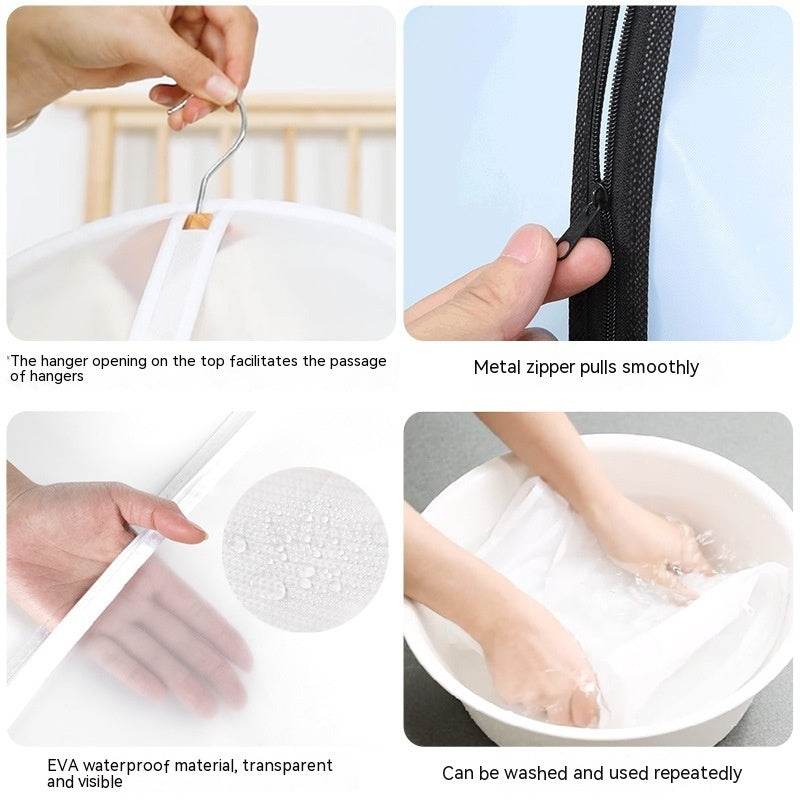 Household Transparent Waterproof Washable Garment Suit Bag Clothing Clothing Dust Cover - Velora