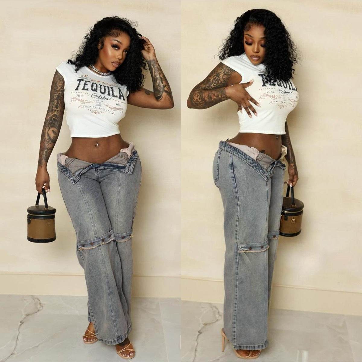 Y2k Baggy Wide Leg Jeans Women Vintage Streetwear Washed Denim Pants Grunge Basic Slouchy Trousers - Velora