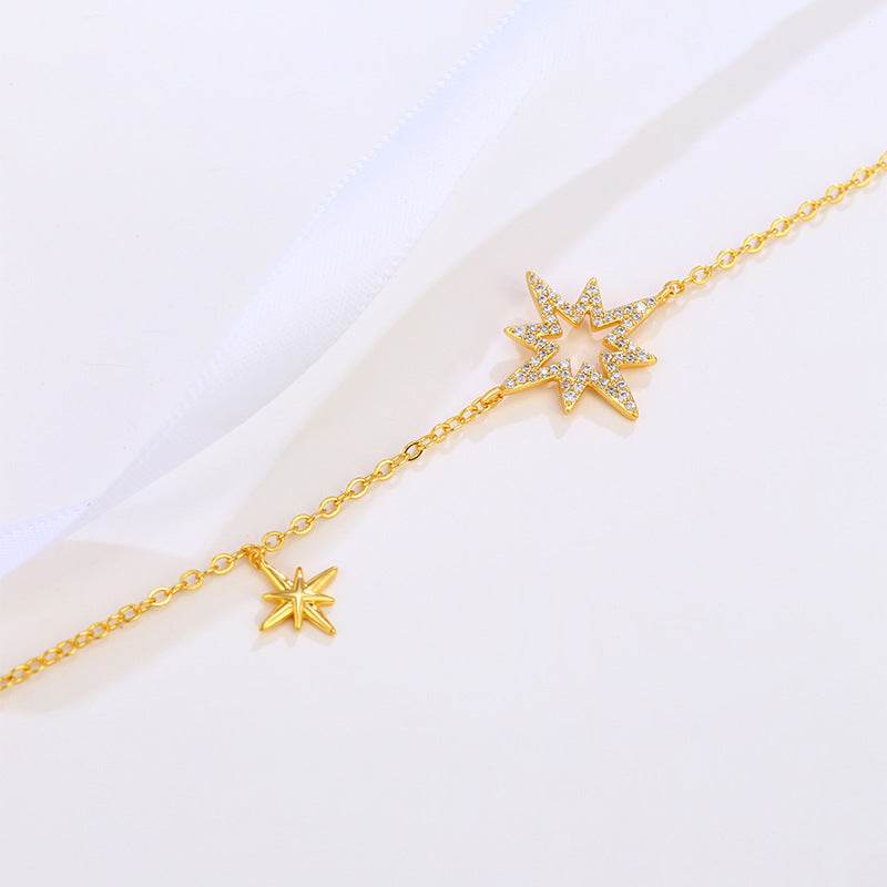 Adjustable Eight Awn Star Bracelet Korean Style Elegant High Sense Internet Celebrity XINGX - Velora