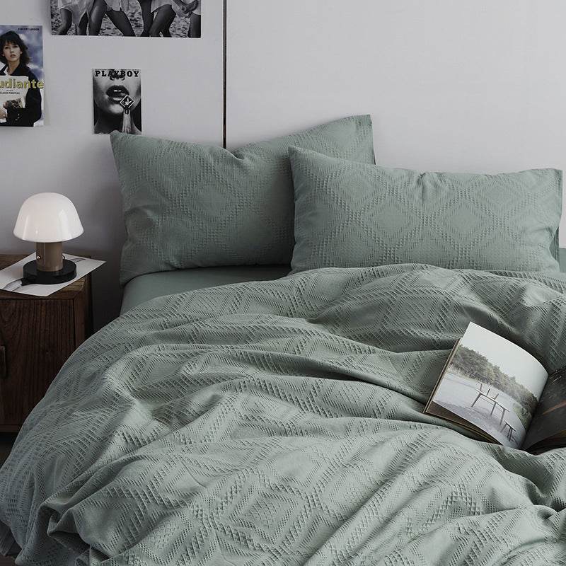 Dormitory Three 4-piece Sets Of Washed Cotton - Velora