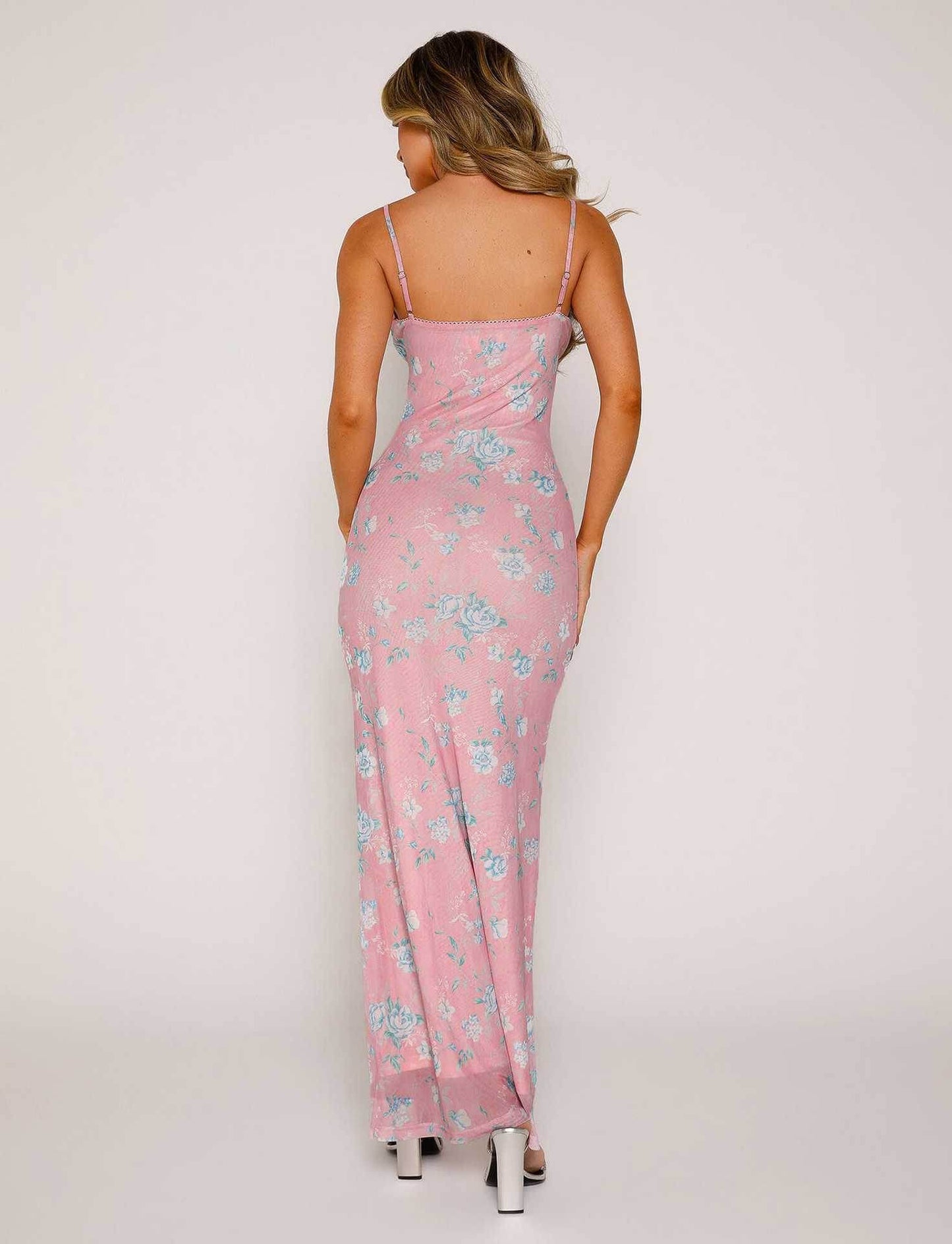 Y2K Slim Flowers Printing Slip Dress Women's Summer Suspender Skirt Vacation Beach Long Dresses - Velora