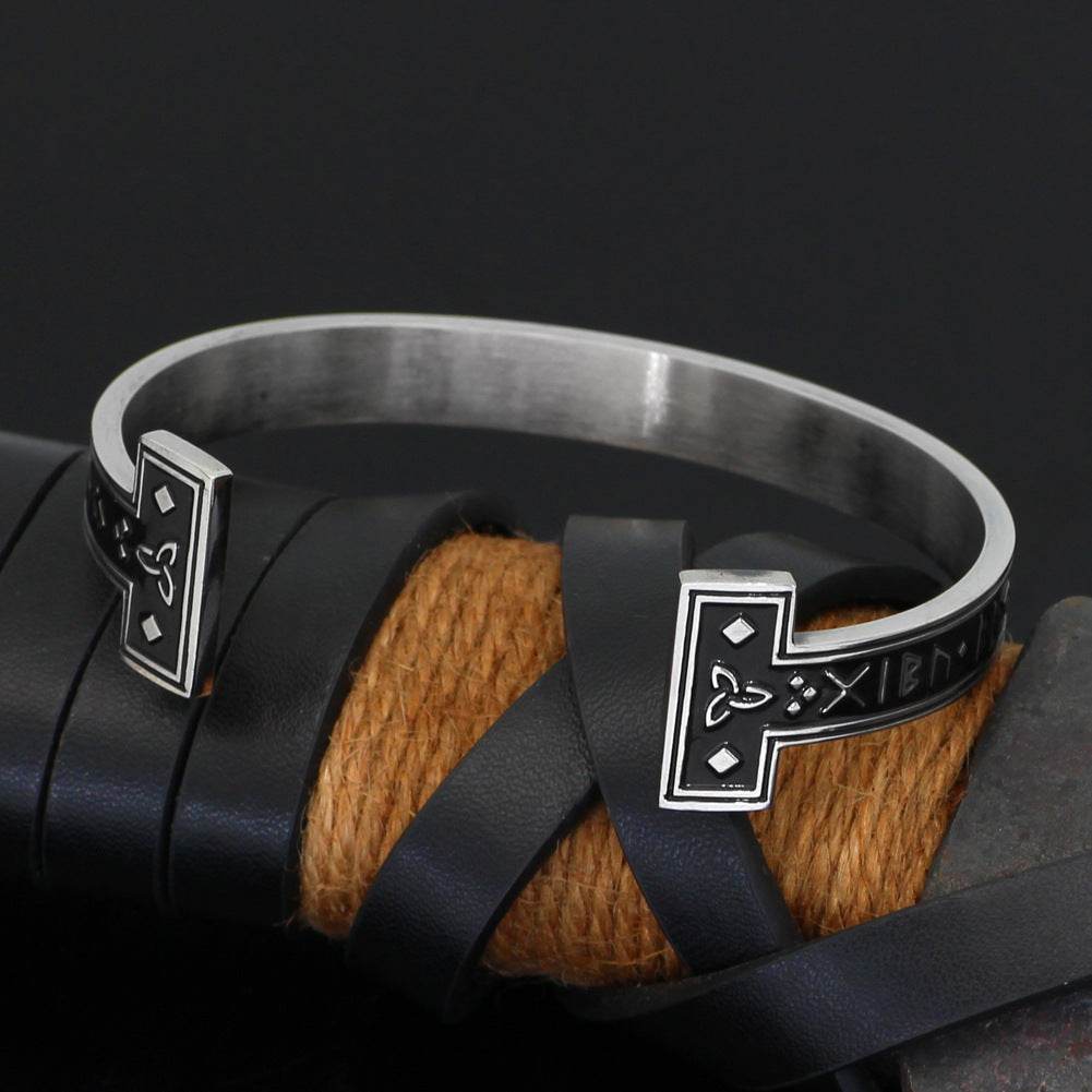New Titanium Steel Personality Digital Text Bracelet - Velora