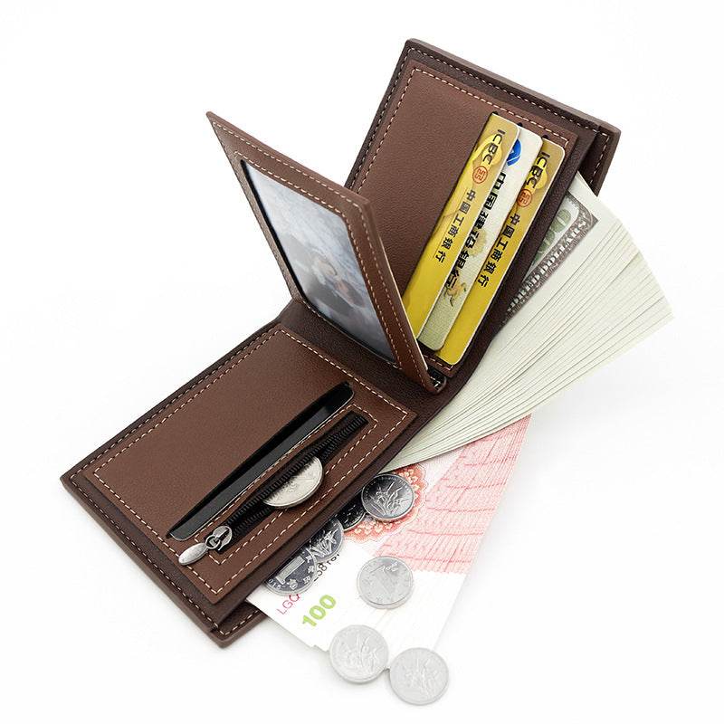 Large Capacity Tri-fold Bag Coin Bag Card Slots ID Card Wallet - Velora
