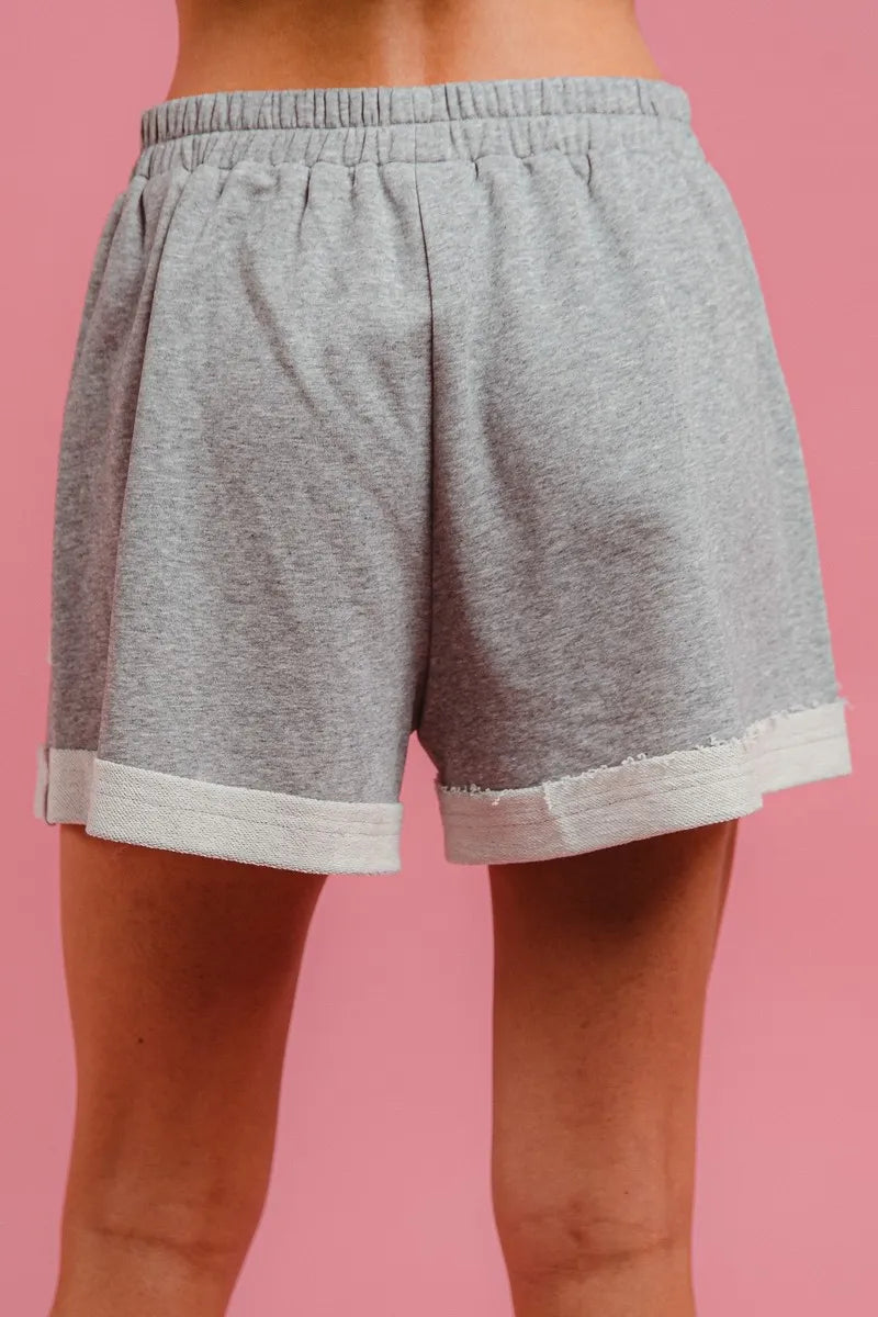 BiBi French Terry Knit Shorts with Side Pocket - Velora