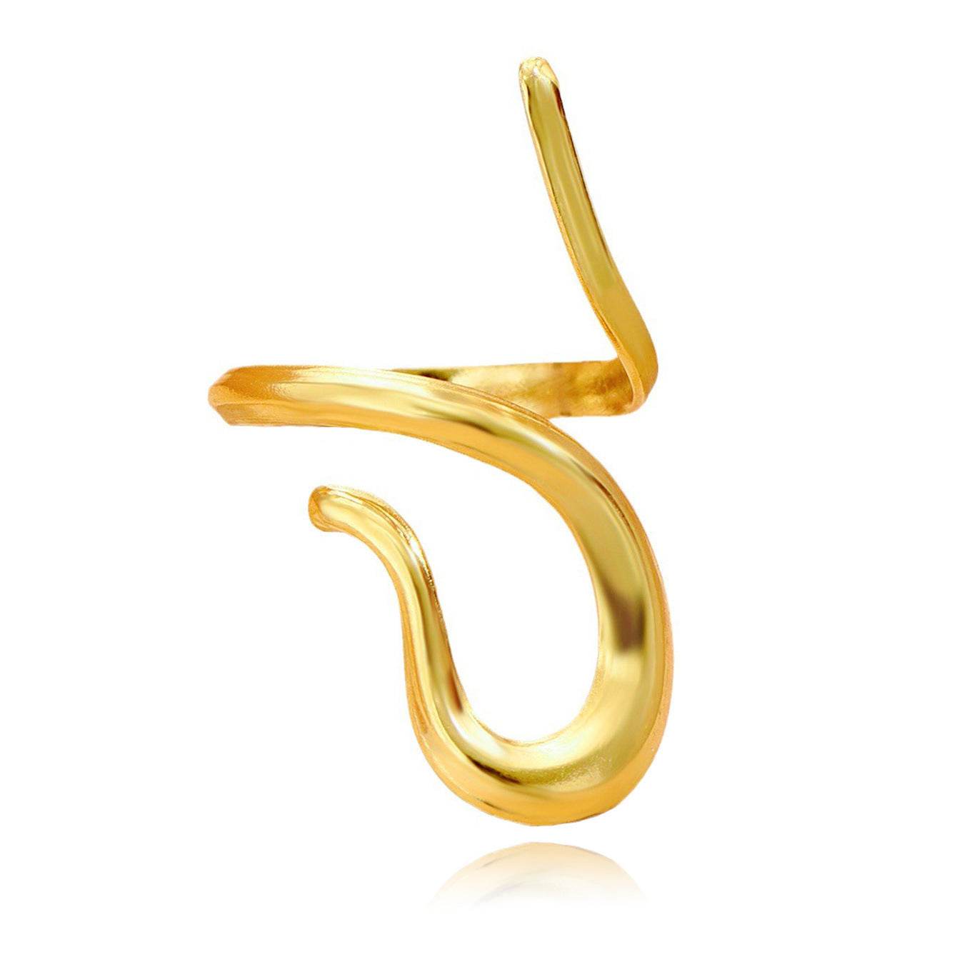 Retro High-grade Irregular Streamlined Design Ring - Velora
