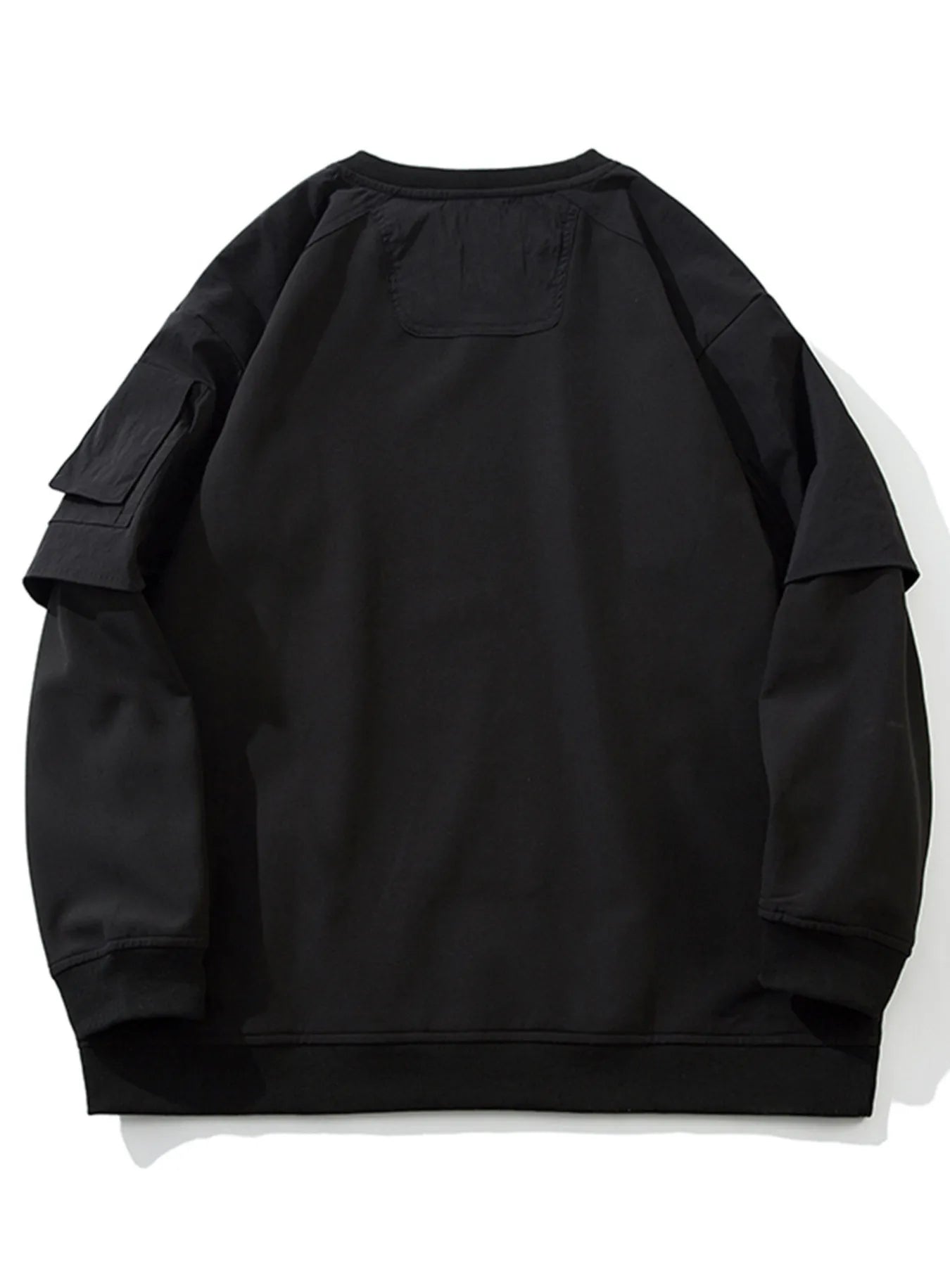 Men's Plus Size Oversized Layered Sleeve Sweatshirt - Velora