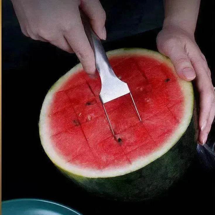 2 In 1 Slicer Multi purpose Stainless Steel Watermelon Fork - Velora