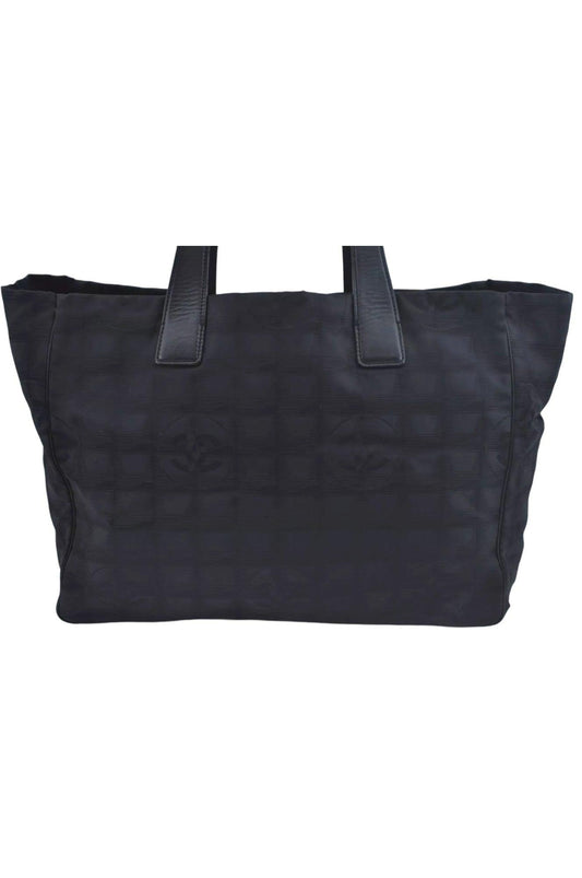 CHANEL New Travel Line Vintage Tote Bag Nylon Leather Black Junk 1911J - Velora