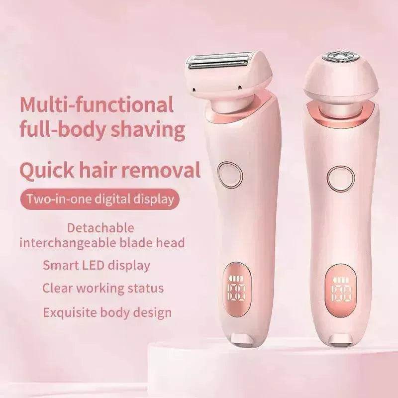2 In 1 best epilator for women USB Rechargeable smooth glide Hair Remover Electric Shaver - Velora