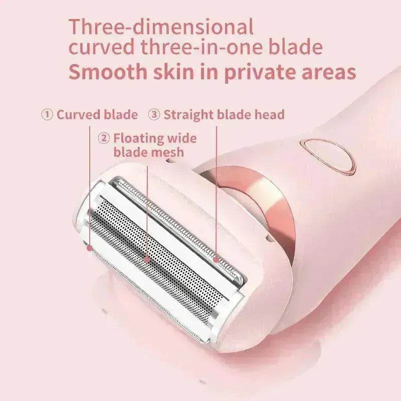 2 In 1 best epilator for women USB Rechargeable smooth glide Hair Remover Electric Shaver - Velora