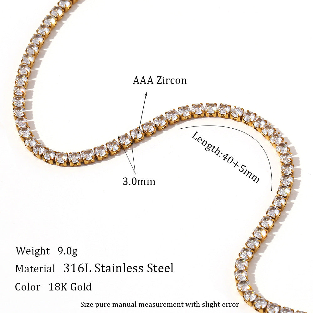 Stainless Steel Fashion Simple Bracelet Necklace Ornament Velora