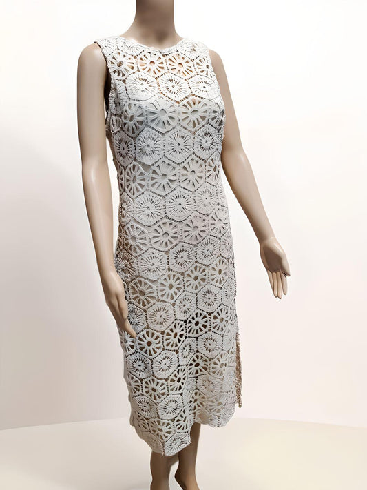 Crochet Spaghetti Dress With Lining - Velora