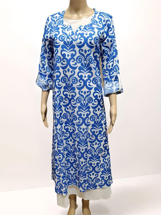 Printed Long Dress - Velora