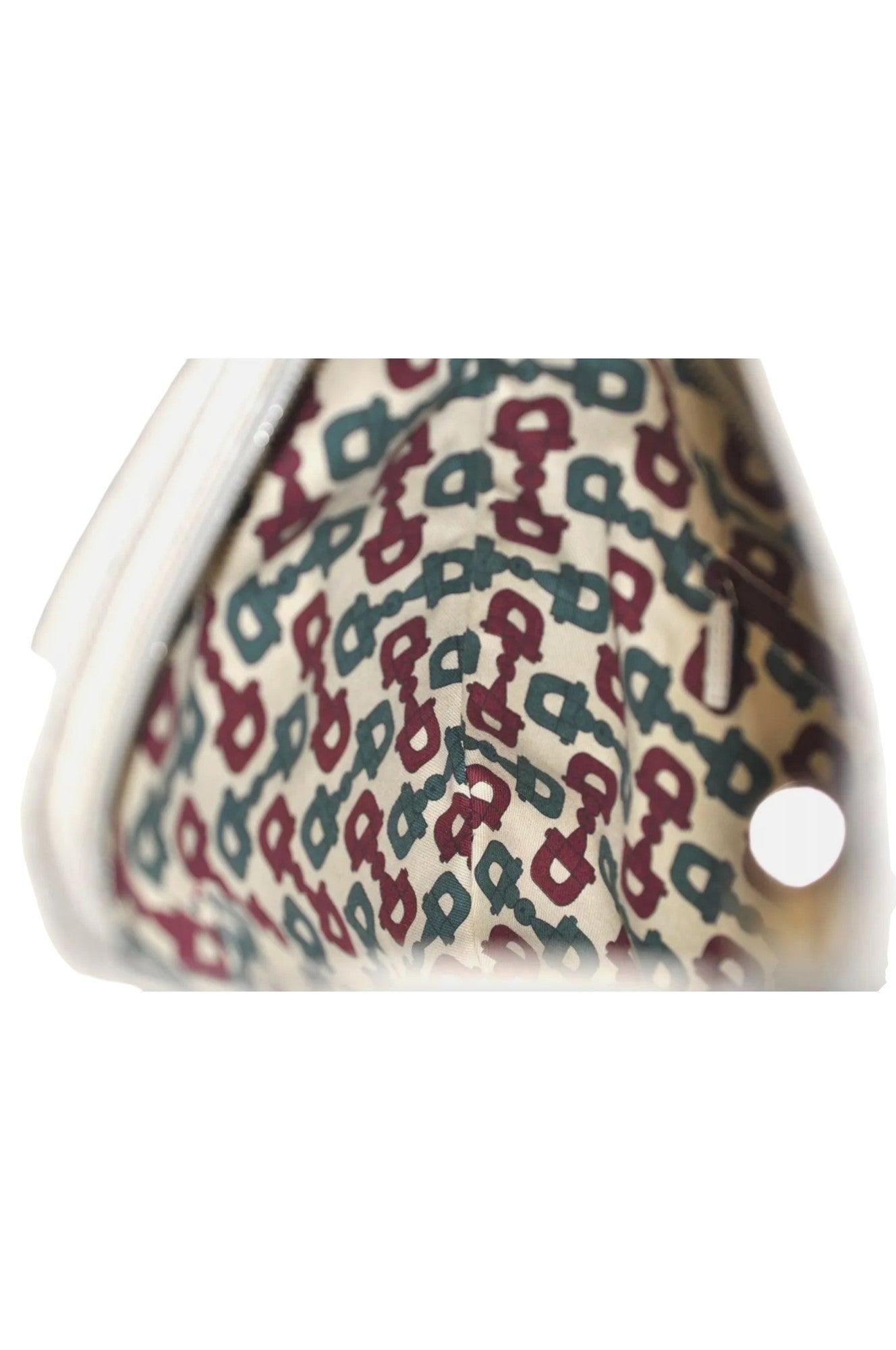 GUCCI Princy Guccissima GG Leather Shoulder Bag 162882 White 7406K - Velora