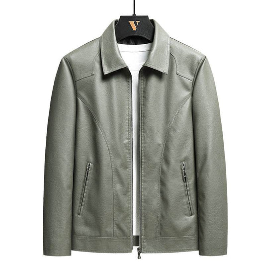 Men's Thin Leather Jacket - Velora