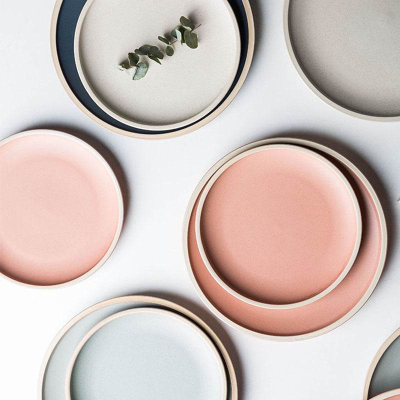 Pure color matte ceramic plate - Velora