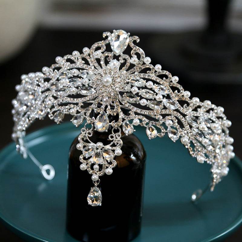Baroque Bride Crown Fashion Headwear - Velora