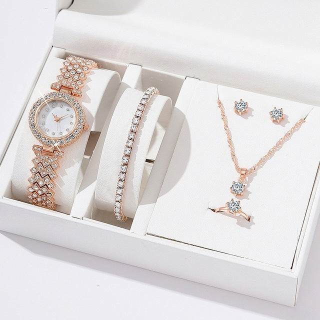Diamond Women Watches Luxury Fashion Rhinestone Quartz Bracelet Wrist Watch For Women - Velora
