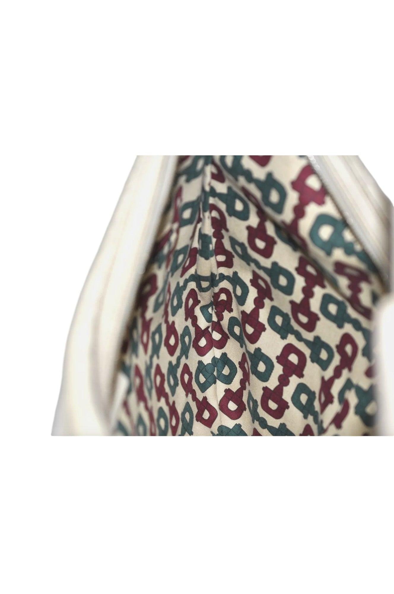 GUCCI Princy Guccissima GG Leather Shoulder Bag 162882 White 7406K - Velora
