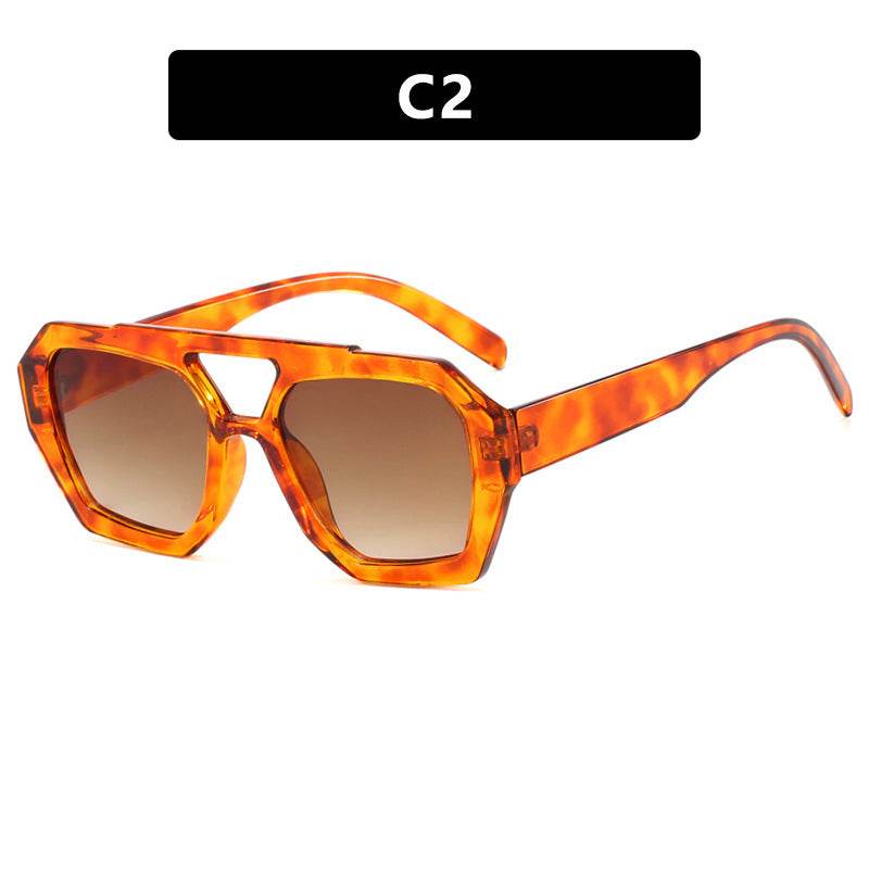 Ins Big Frame Leopard Sunglasses Summer Sunshade Beach Vacation Glasses - Velora