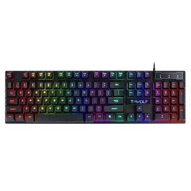 Gaming Usb Luminous Wired Keyboard Floating Manipulator - Velora