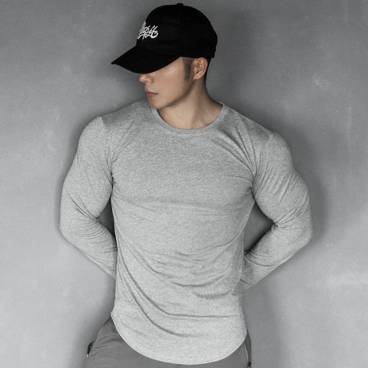 Men's Sports Casual Solid Color Long Sleeve Base - Velora