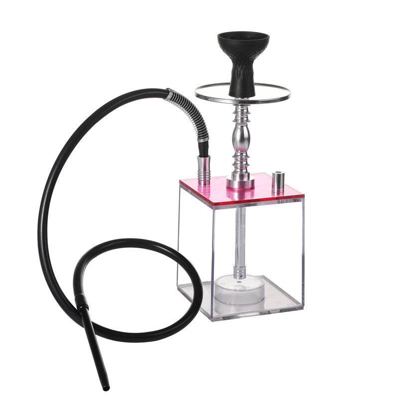 Arabic hookah with light full set of acrylic LED square pot - Velora