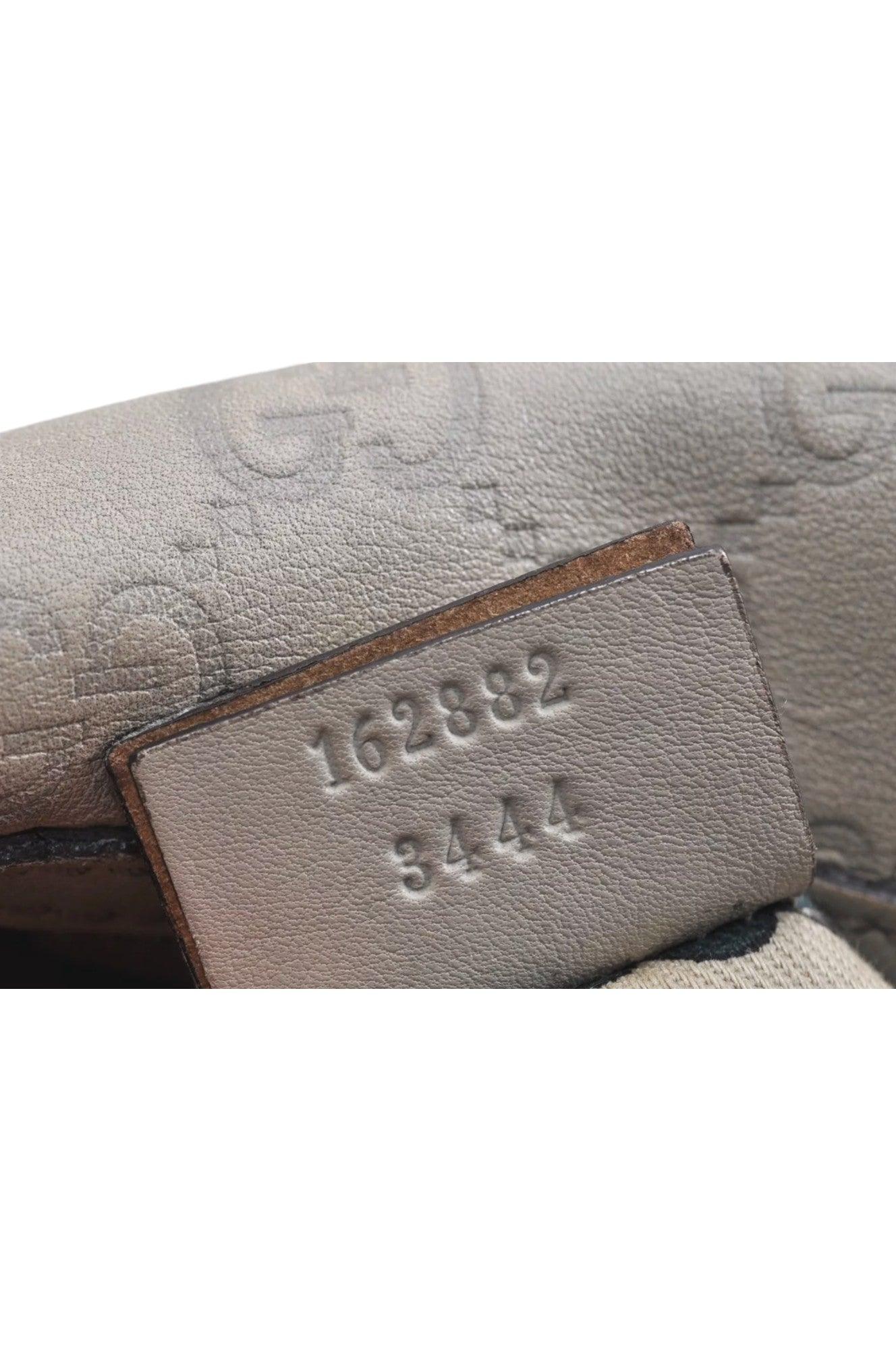 GUCCI Princy Guccissima GG Leather Shoulder Bag 162882 White 7406K - Velora