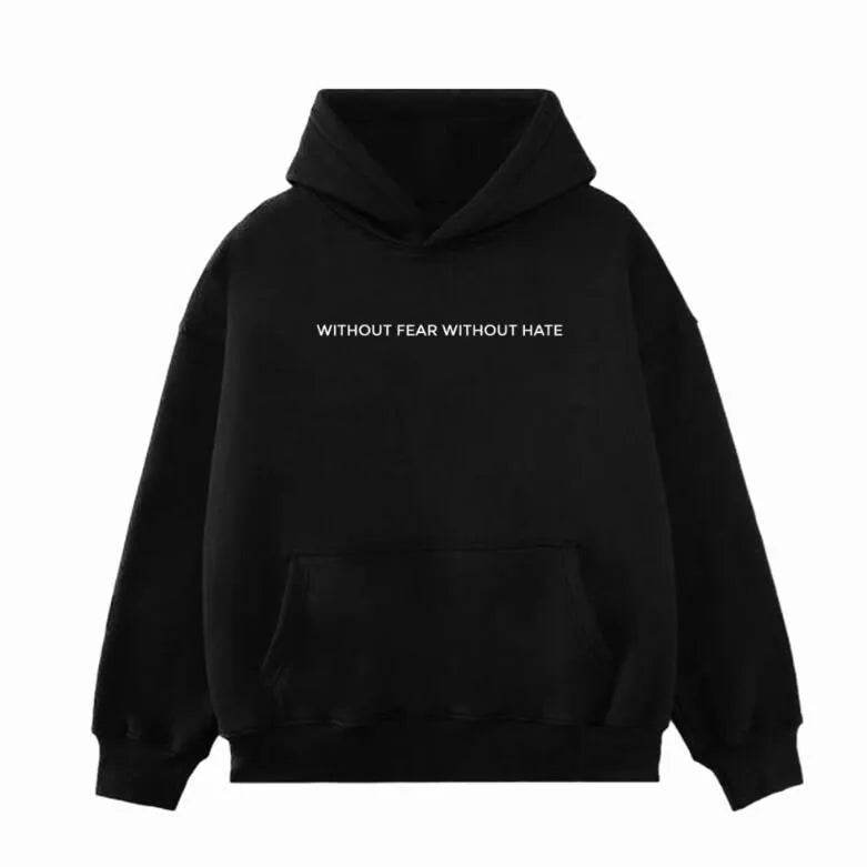 Simple Autumn Black Hoodie Pullover sweatshirt - Velora