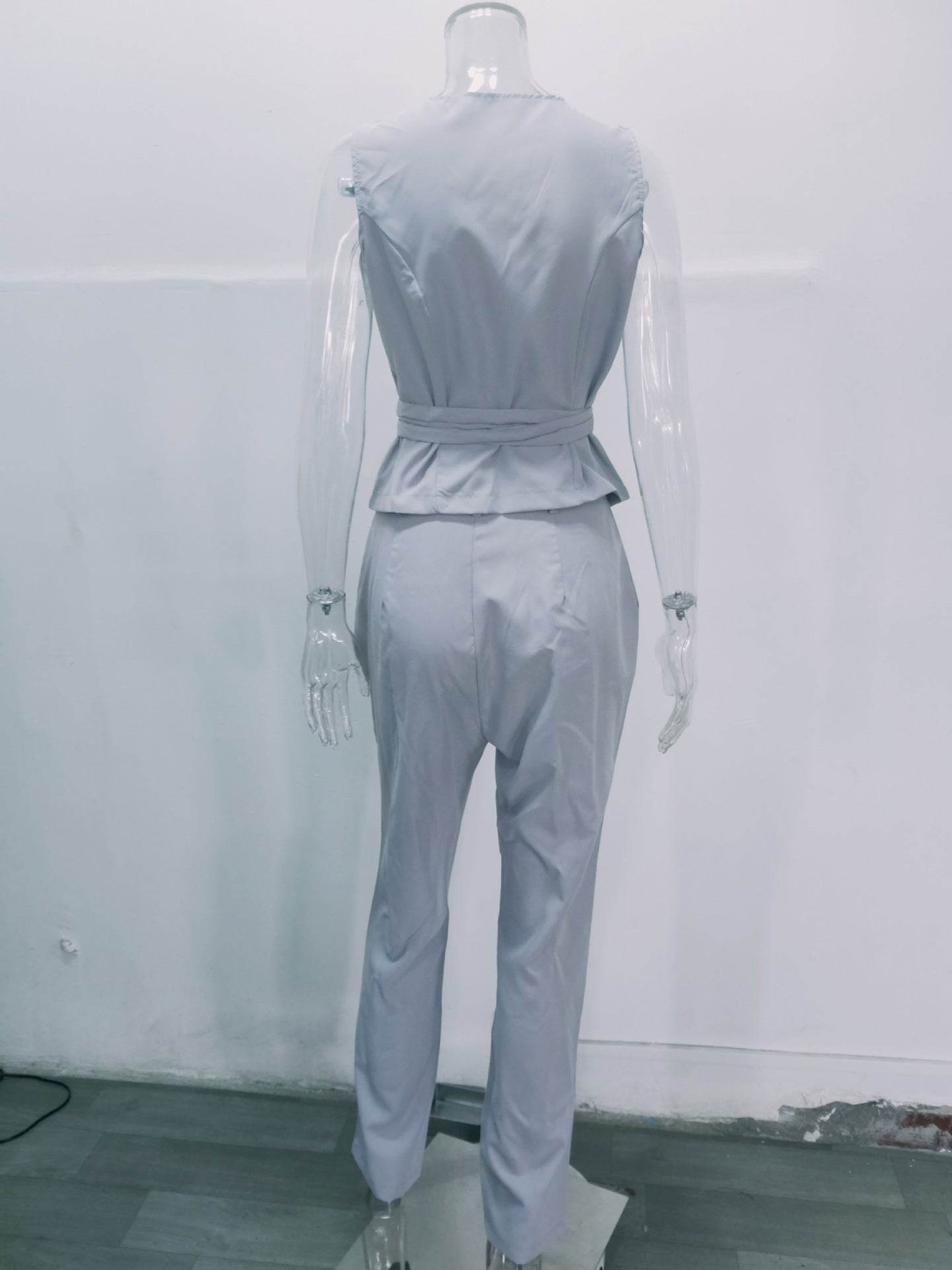 Temperament Waist-controlled Sexy Vest Skinny Pants Two-piece Set - Velora