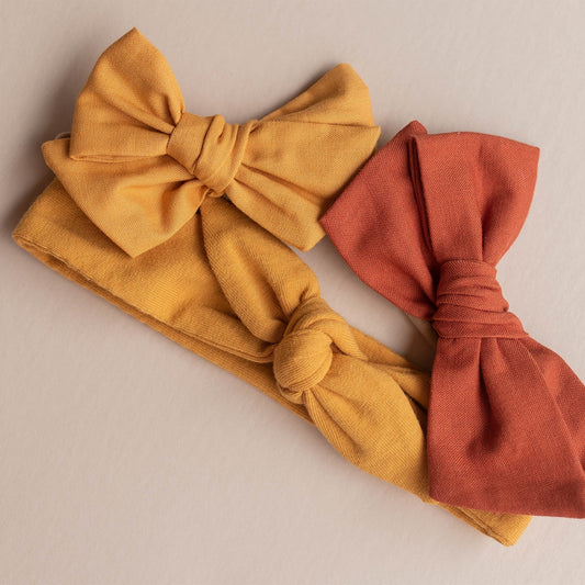 Topknot Headband | Mustard - Velora